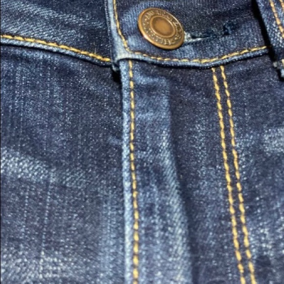 American Eagle Outfitters Women's Blue Whiskered Skinny Super Stretch Size 2 - Picture 5 of 6